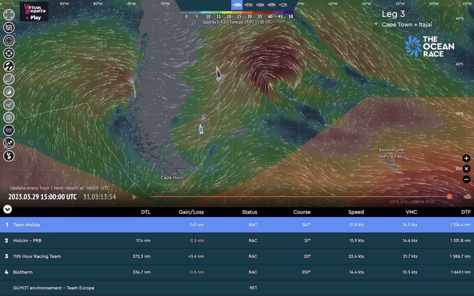 The Ocean Race: La flota de veleros avanza hacia el norte enfrentando desafíos climáticos